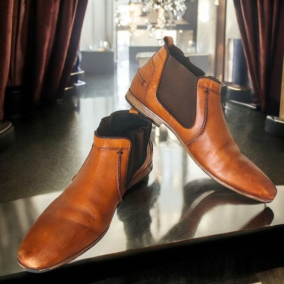 PAVERS ENGLAND Leather "Chelsea" Loafers: Sz. 44 (Men's 10.5) - Picture 2 of 8